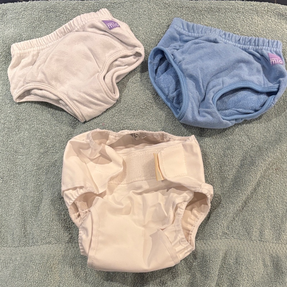 Kid’s Cloth Training Underwear Set - size 24-29 lbs (11-13kg) White and Blue